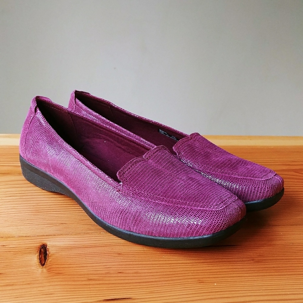 Purple loafers